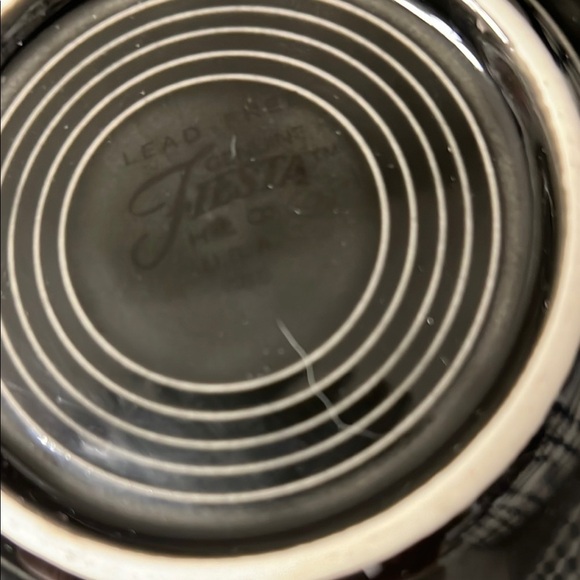 Set of 4 Fiesta ware Black saucers - Picture 2 of 3